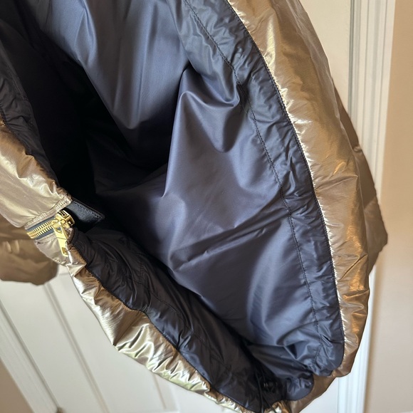 Athleta x Alicia Keys Gold Puffer Winter Jacket Sz L *Like New - Picture 4 of 10